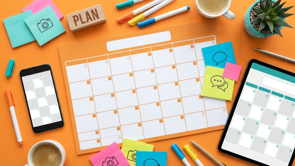 Social media content calendar